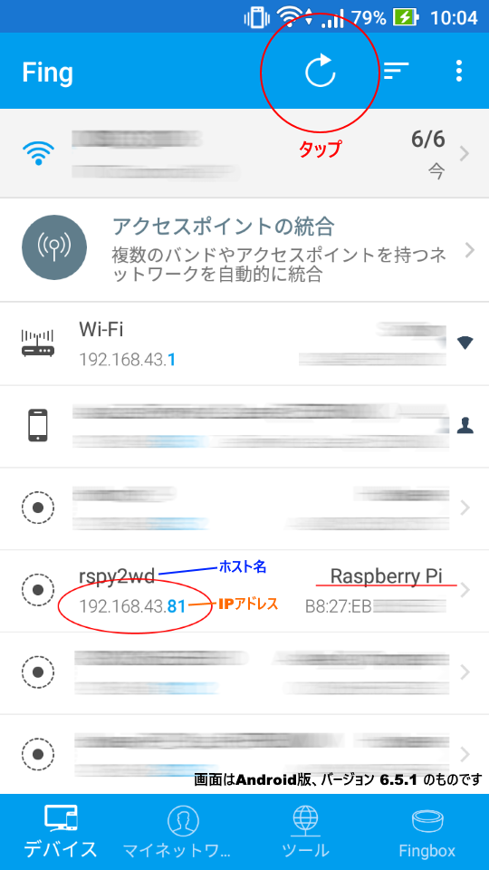 Fing の実行例