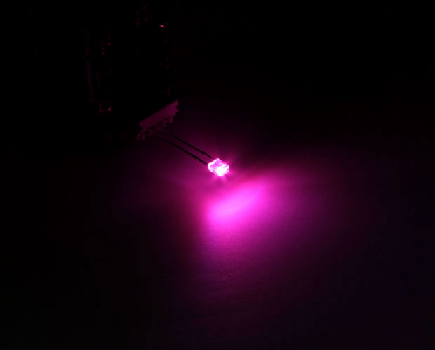 2色発光LED(ブルー / ピンク) 5本＆抵抗セット/KP-OSBKS21